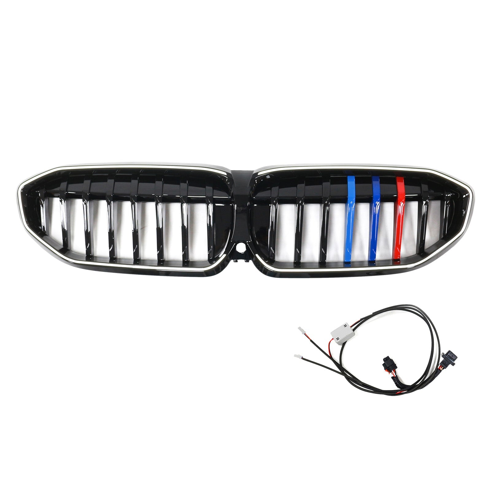 2019-2022 BMW 3 Series G20 M-Style Black Kidney Grille Grill 51138072085