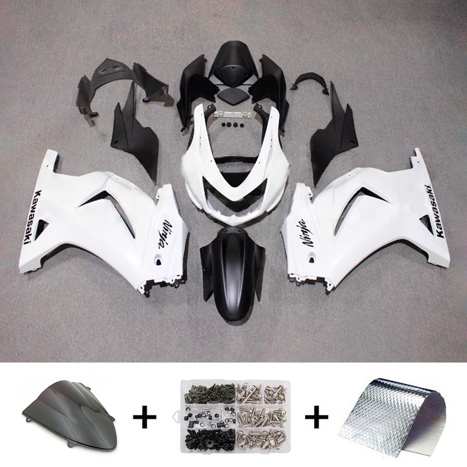 Injection Fairing Kit Bodywork Plastic ABS fit For Kawasaki EX250 Ninja250R 2008-2012