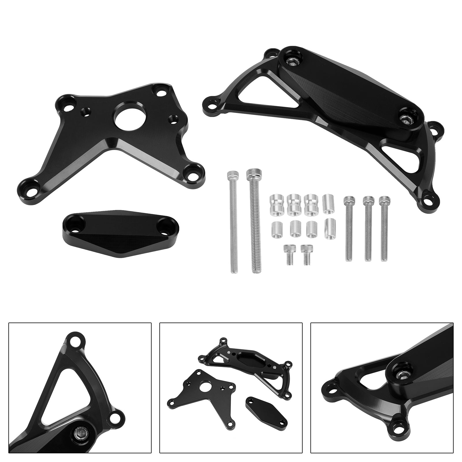 Plastic Engine Protector Cover Slider Black For Suzuki Gsx-S1000/Gt 21-22 Katana