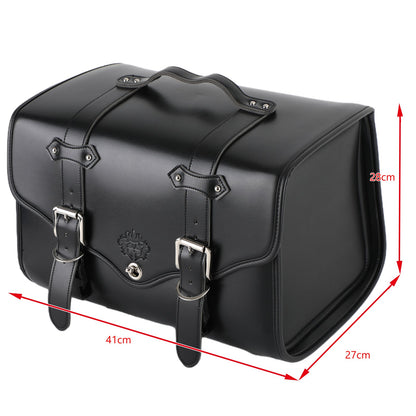 PU Leather Motorcycle Solo Swingarm Side Tool Bag Saddlebag