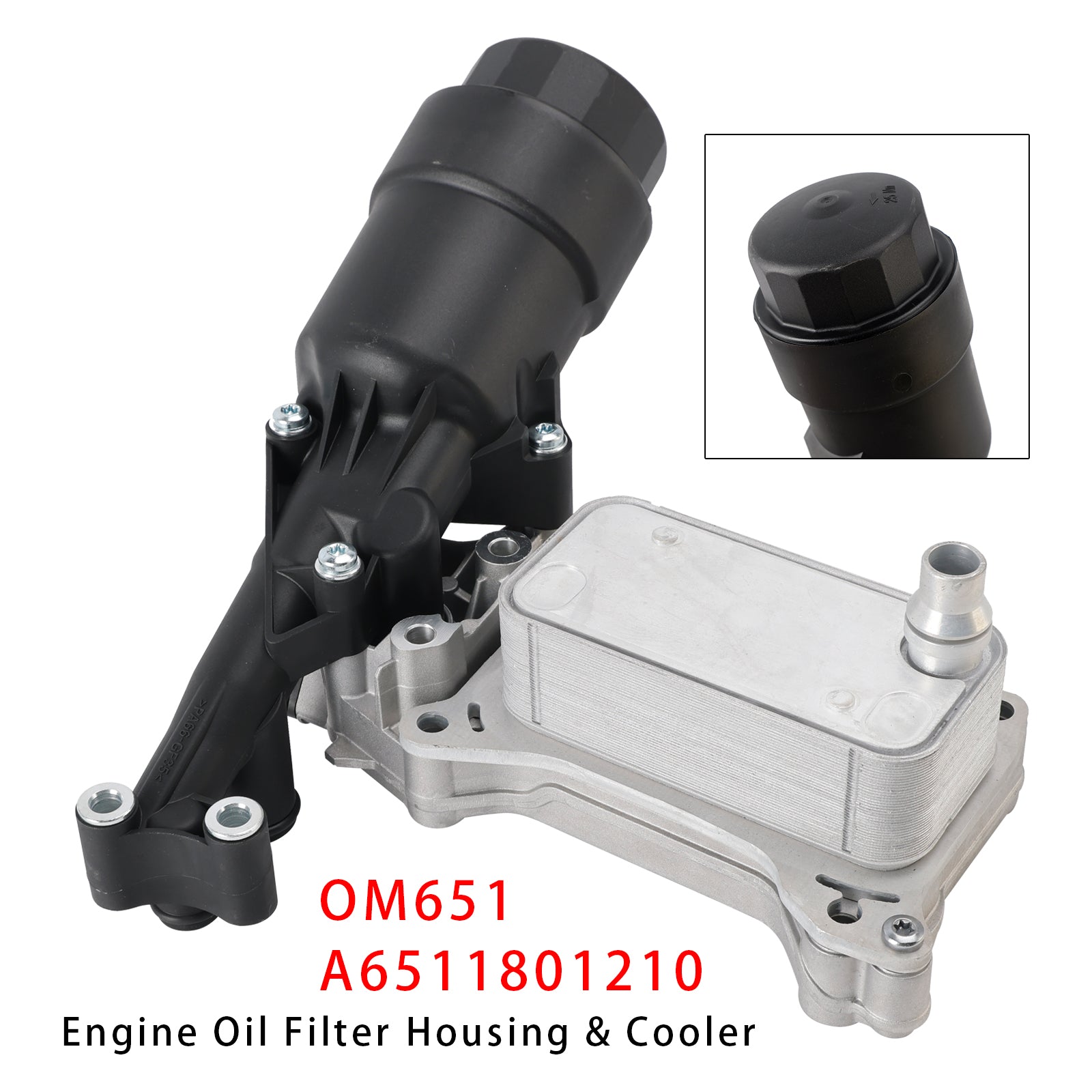 For Mercedes-Benz OM651 Engine A6511801210 Engine Oil Filter Housing & Cooler