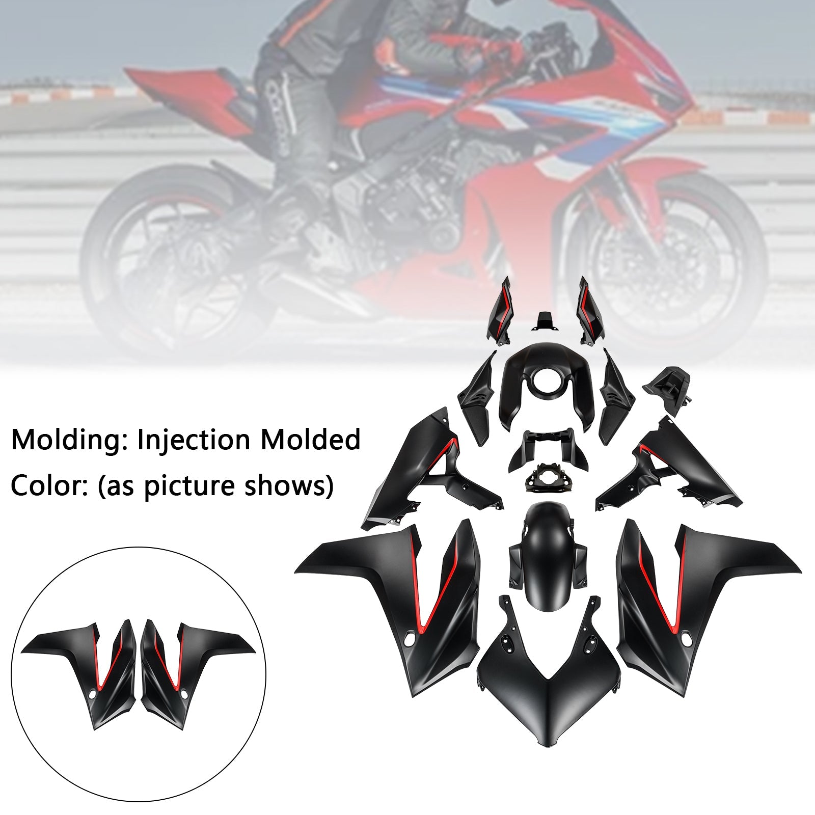 Injection ABS Plastic Bodywork Fairing Kit for Honda CBR650R 2024-2025