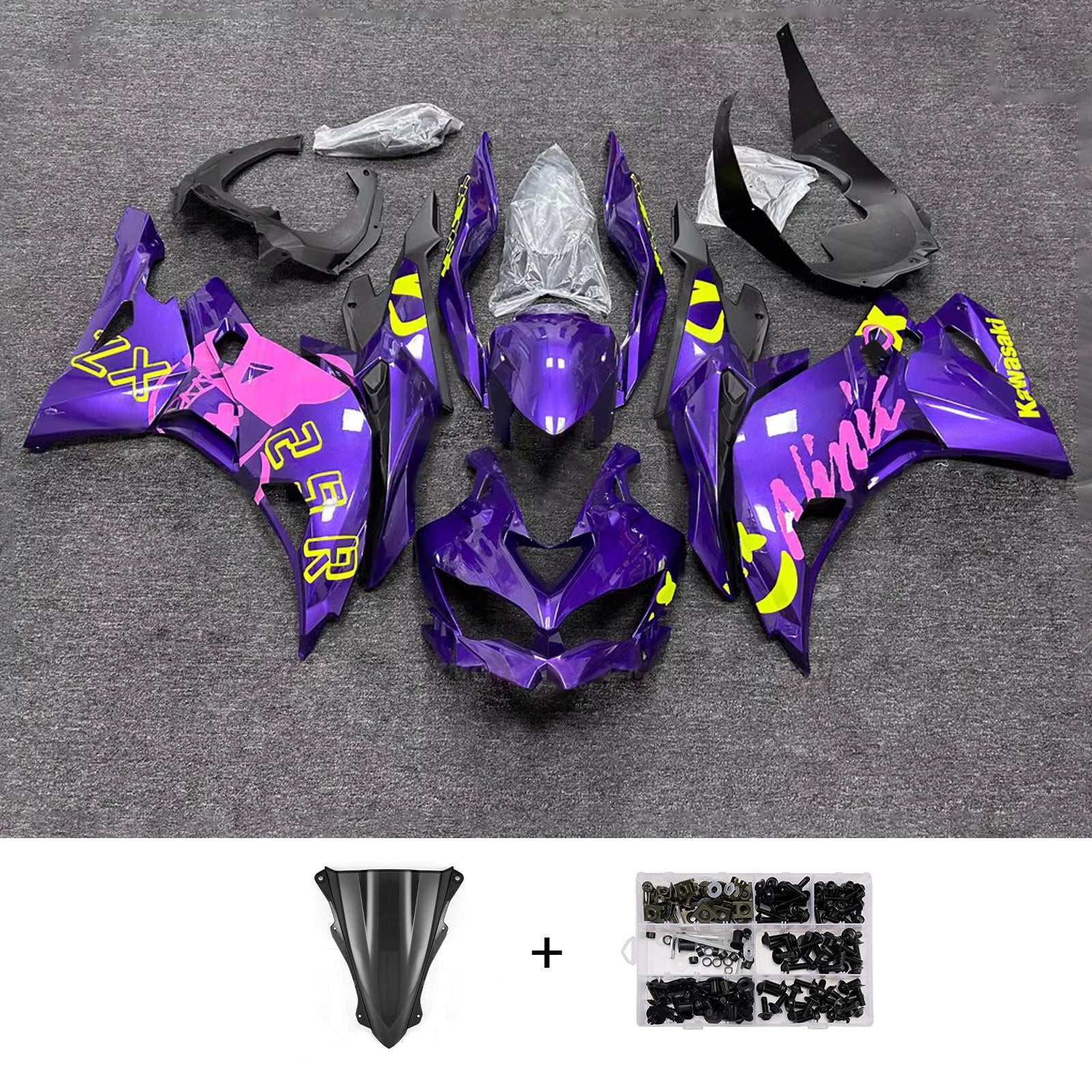 Injection Fairing Kit fit For Kawasaki Ninja ZX-25R ZX-4R ZX-4RR 2019-2025