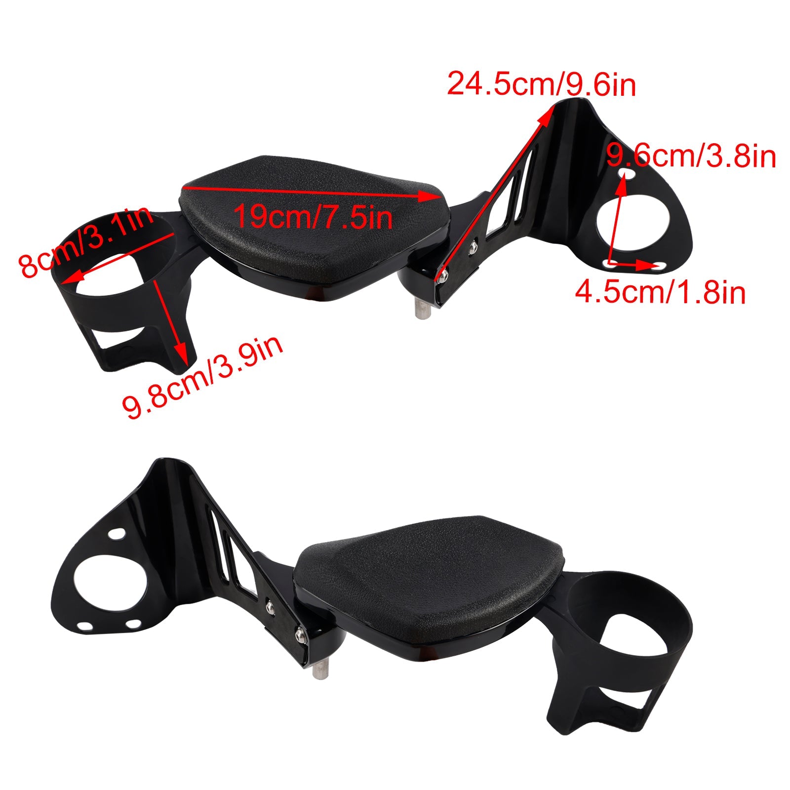 2014-2024 ouring Electra Glides, Road Glide Ultra & Tri Glides Passenger Armrest w/ Drink Holder