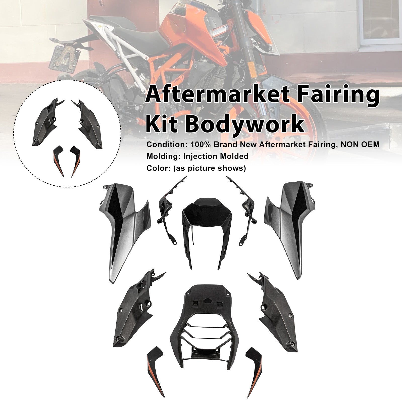 Injection Bodywork Fairing Kit for 390 DUKE 2017-2023