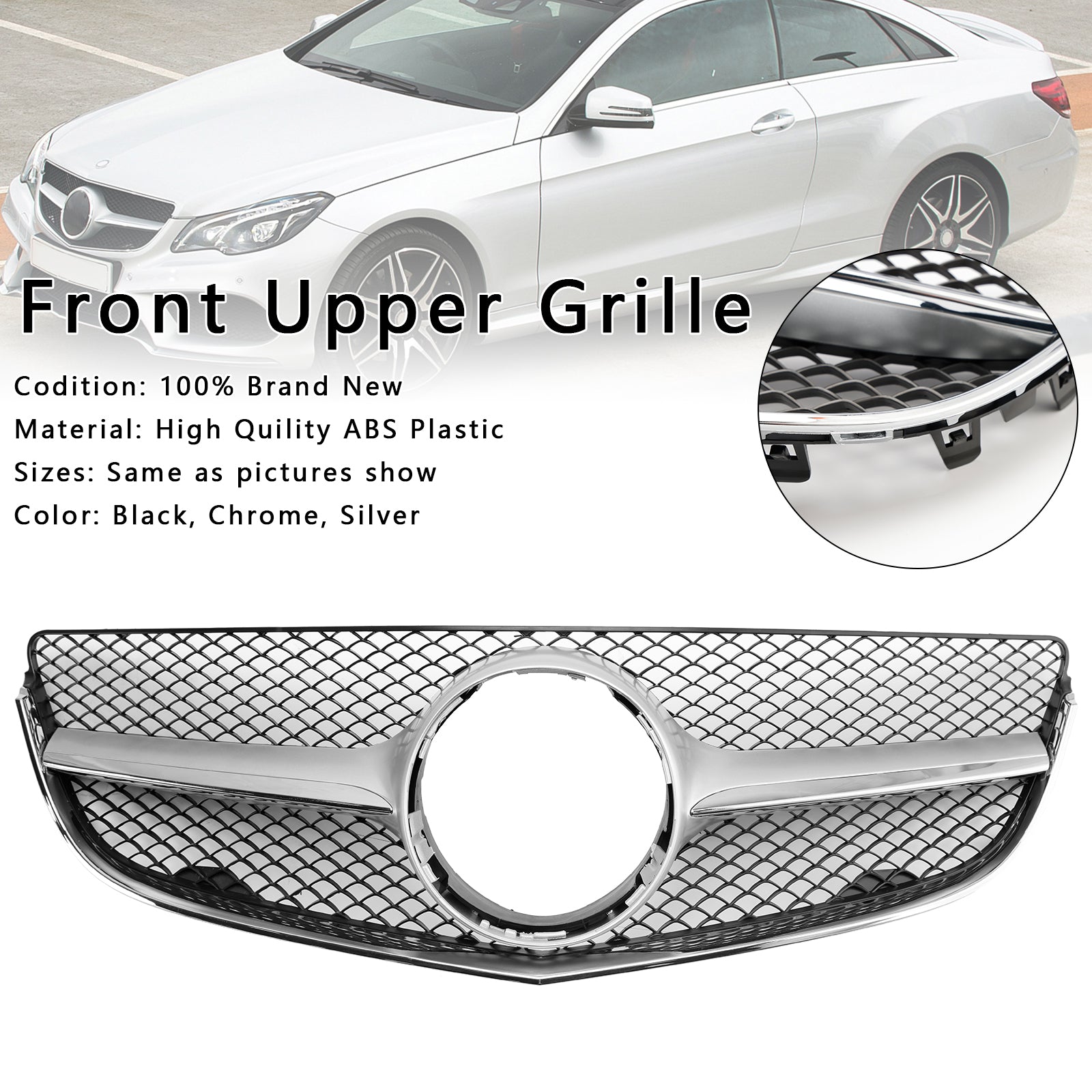 2014 2015 2016 2017 Mercedes Benz E-CLASS W207 Coupe Front Bumper Grill Grille