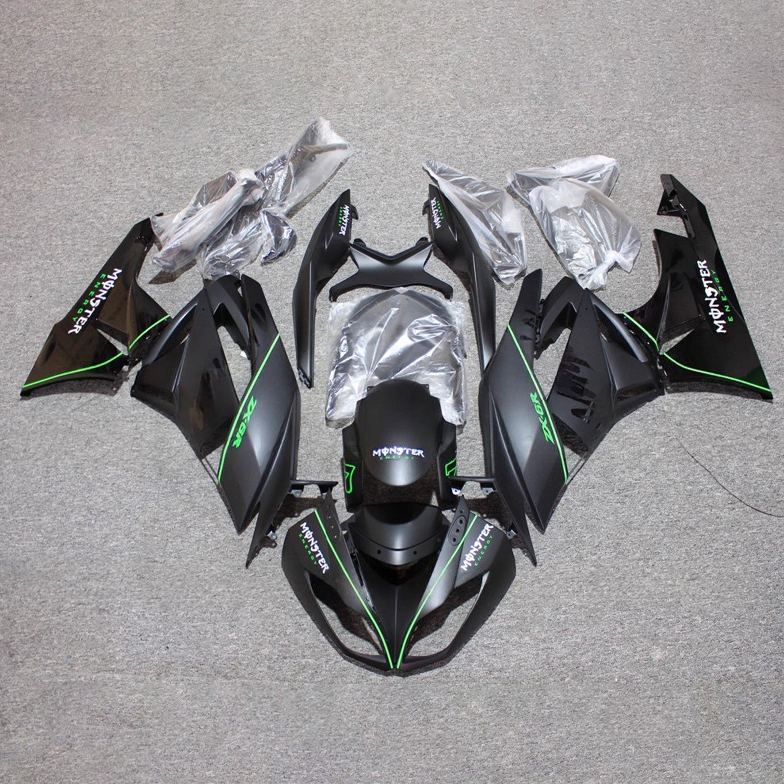 Injection Fairing Kit Bodywork Plastic ABS fit For Kawasaki ZX6R 636 2009-2012