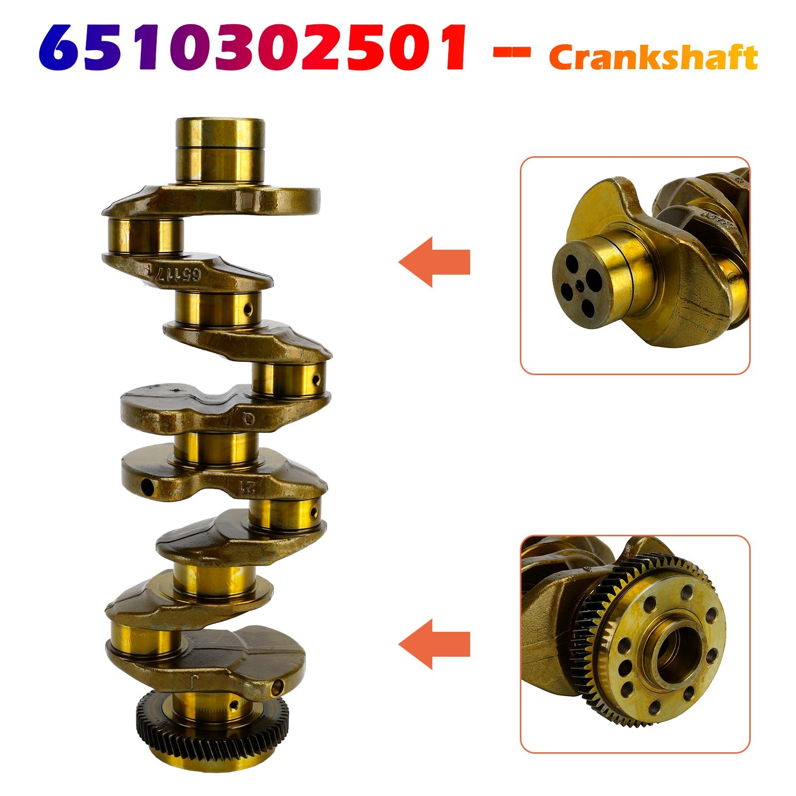 2014-on Mercedes-Benz Vito Tourer (W447) Crankshaft 6510302501 20050365100 010300651000