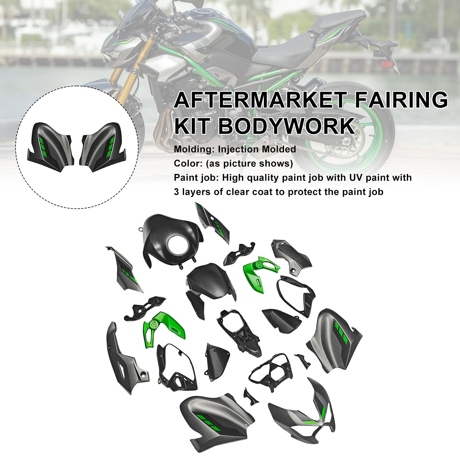 Injection Bodywork Fairing Kit for Kawasaki Z900 2025-2026
