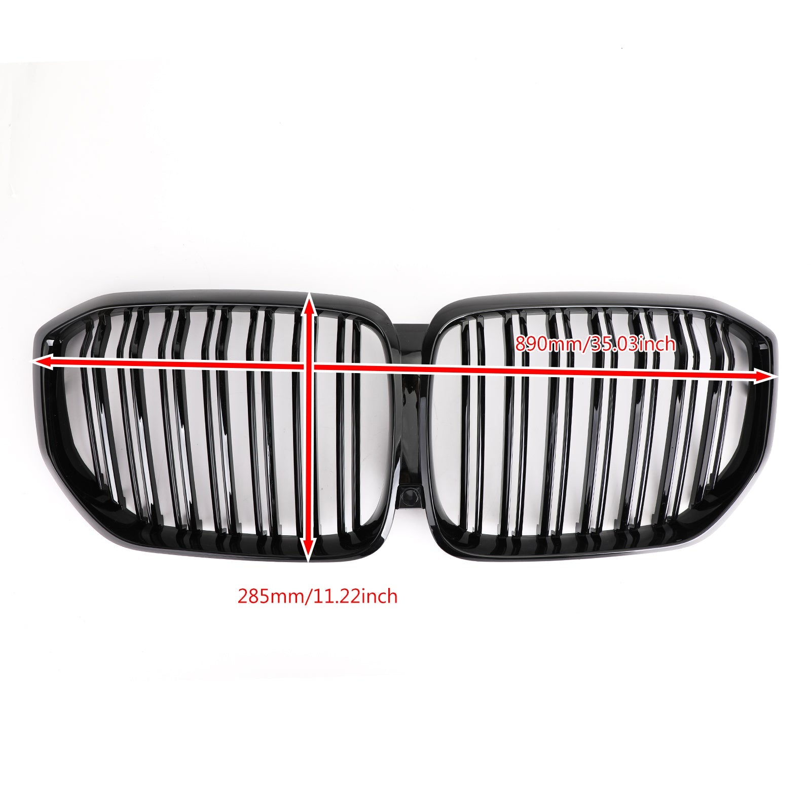 2018-2021 BMW X5 G05 Front Kidney Grille Gloss Black Grill Dual Fin