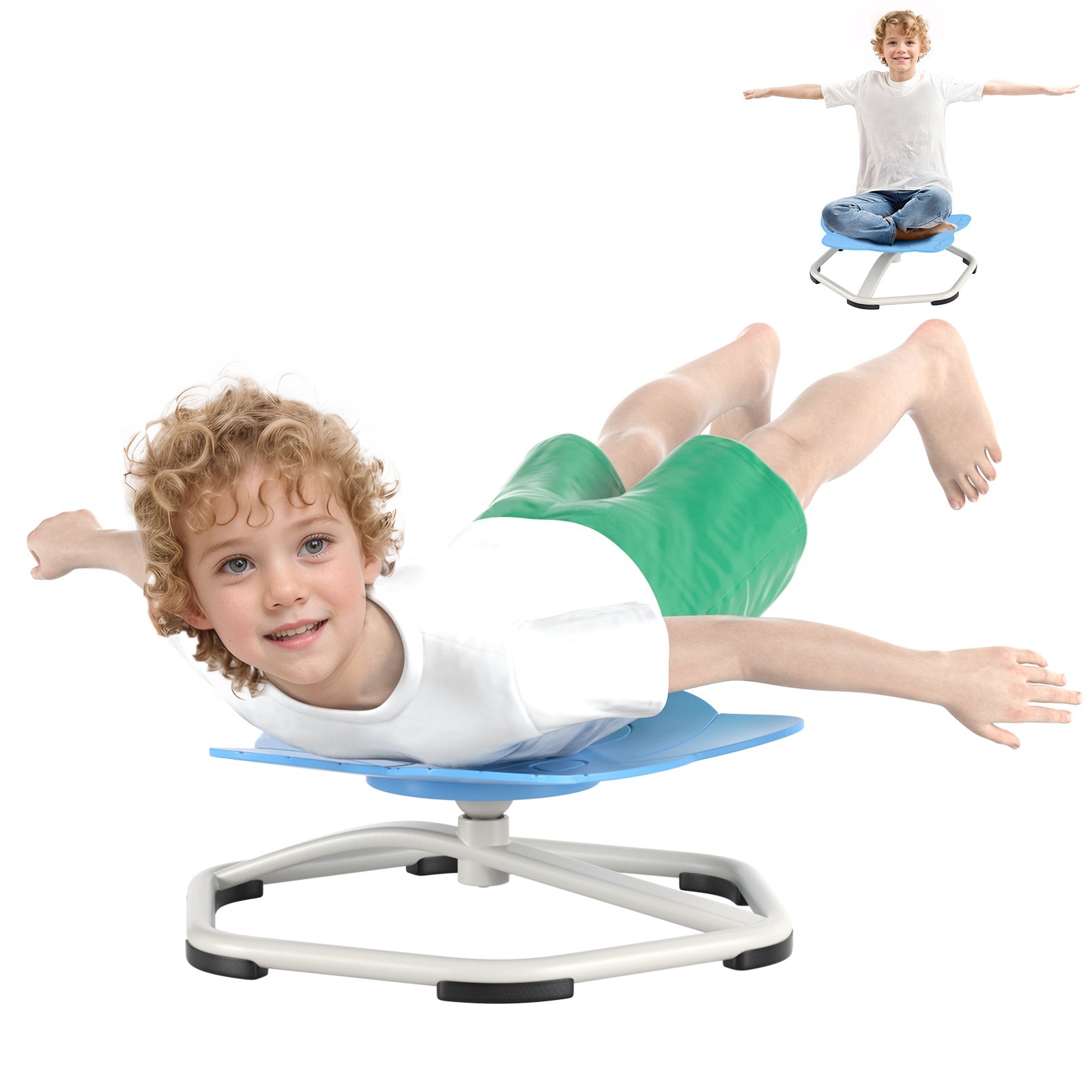 Sit+Spin 360°Sensory Spinning Seat Swivel Toy Kids elephant Wobble Chair Stool