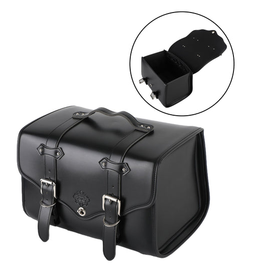 PU Leather Motorcycle Solo Swingarm Side Tool Bag Saddlebag