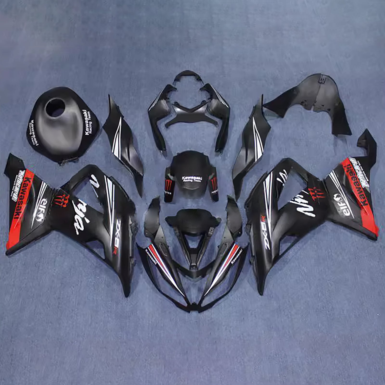 Injection Fairing Kit Bodywork Plastic ABS fit For Kawasaki ZX6R 636 2013-2018