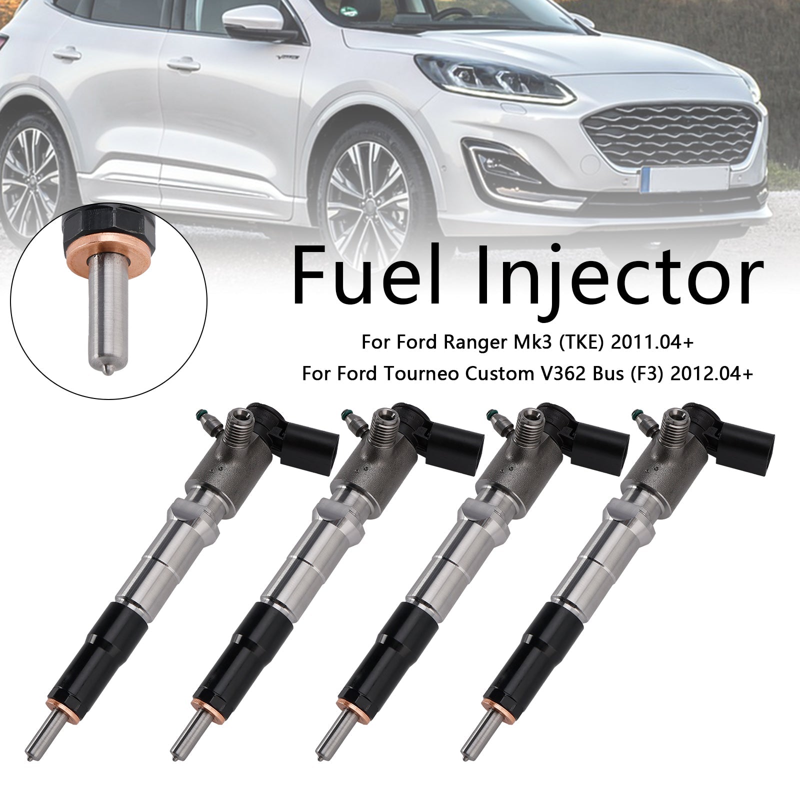 2013.08+ Ford Transit V363 Spritze / Chassis (FED, FFD) 4PCS Fuel Injector GK2Q-9K546-AC 4103590680808 GK2Q9K546AB