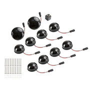 1990-2016 Land Rover Defender Defender 90/110 Smoke LED DRL Driving Daytime Fog Tail Lights Kit 10PCS