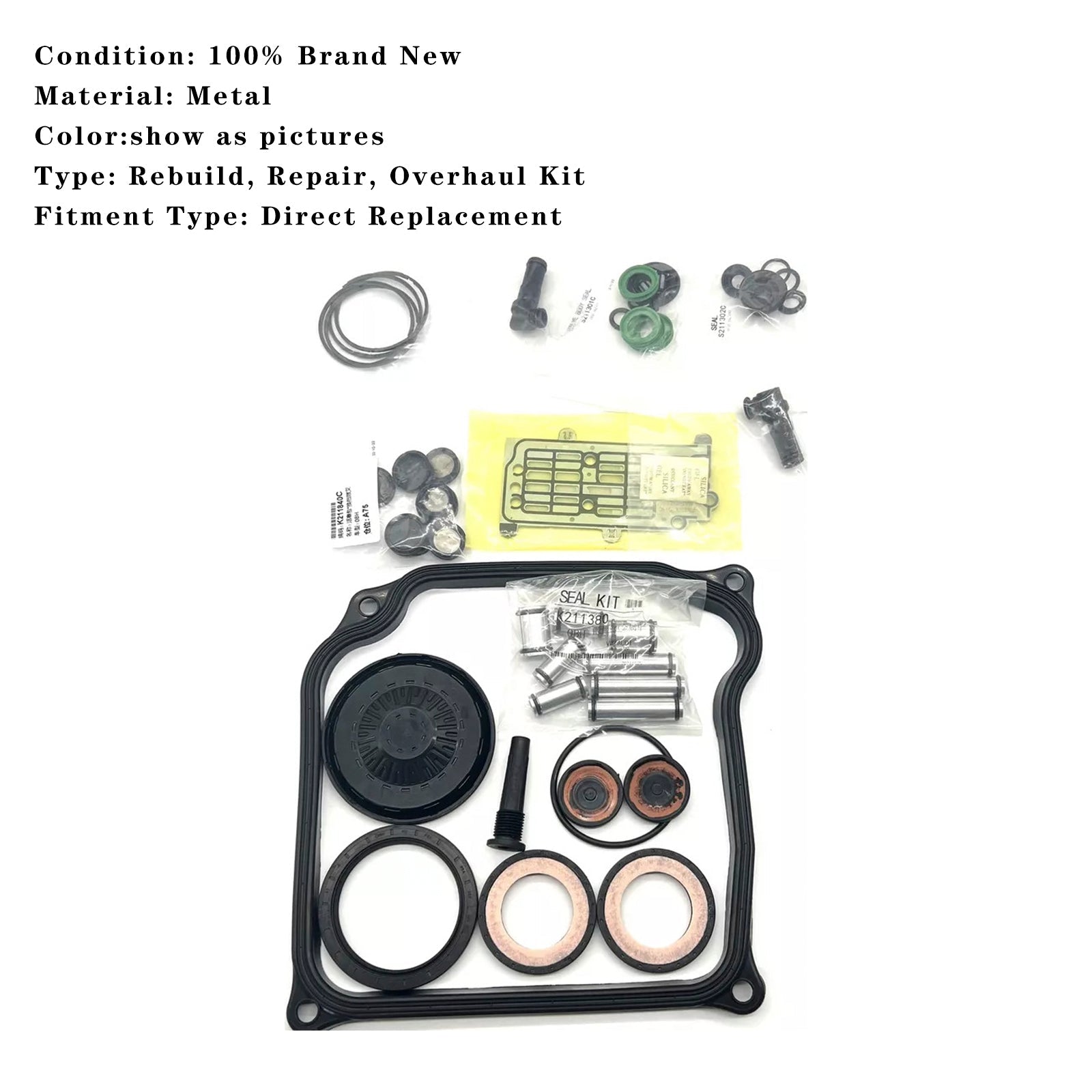 2010-2011 VW SCIROCCO L4 2.0L Transmission Overhaul Seals Pistons Gasket Kit DQ500 0BH 0BT