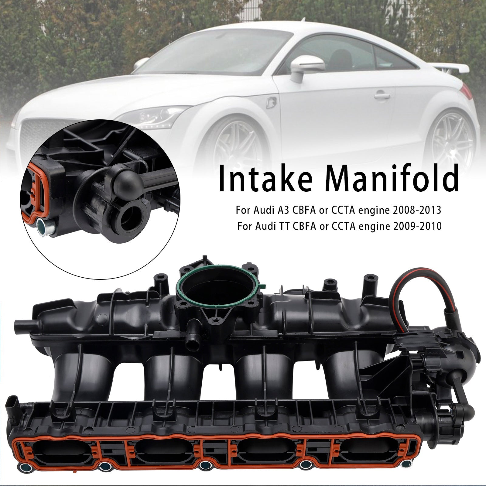 2008-2010 Volkswagen Passat CBFA or CCTA engine Air Inlet Intake Manifold 06J133201BD