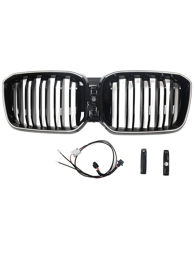 2022-2025 BMW X3 G01 X4 G02 Double Slat Glossy Black Bumper Kidney Grille