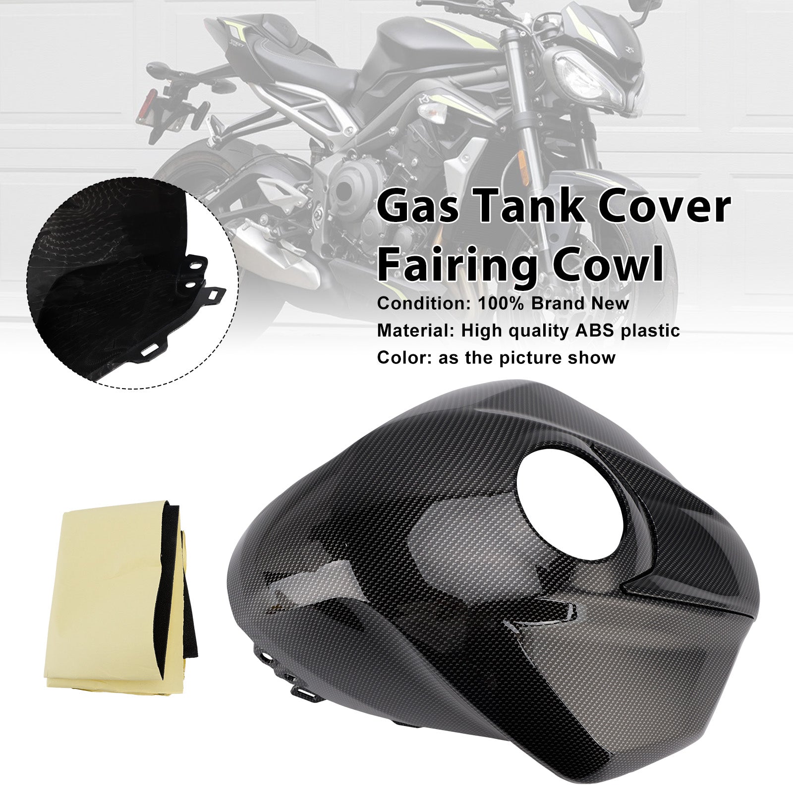2023-2025 Street Triple 765 R/RS Gas Tank Cover Trim Fairing Cowl