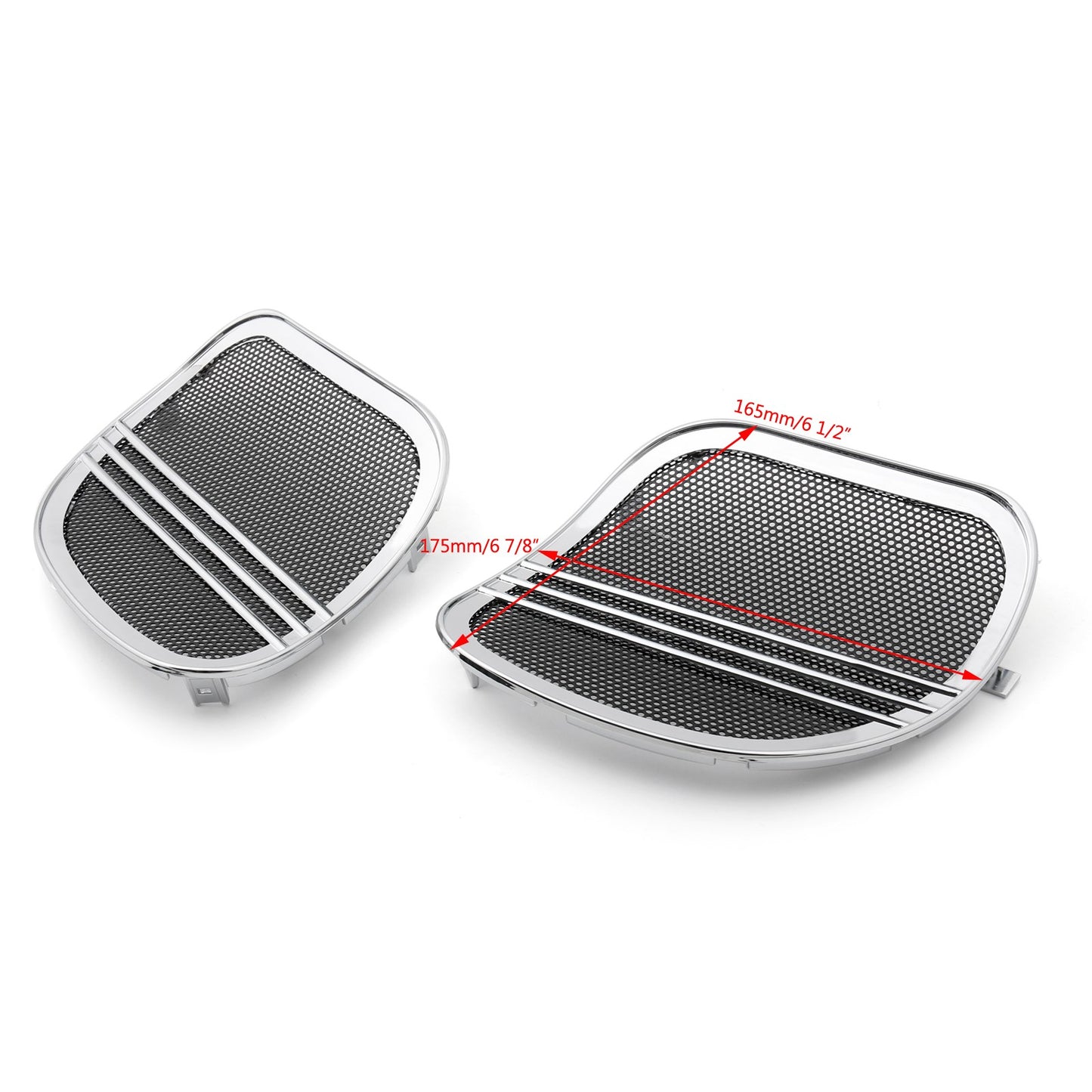 15-18  Harley Road Glide Motorcycle Tri-Line Speaker Cover Grills For FLTRX CH