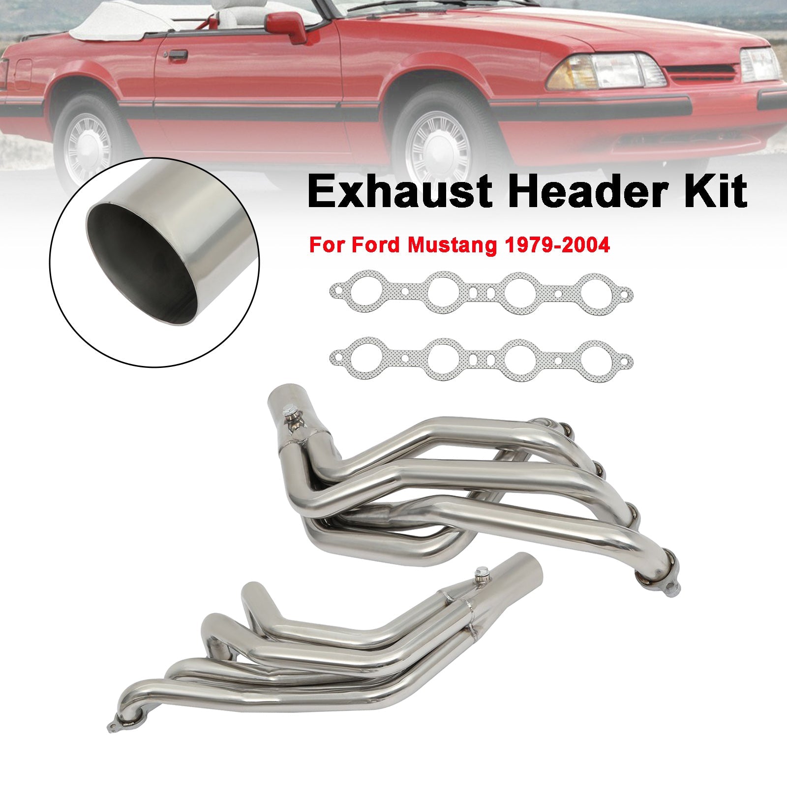Stainless Steel Manifold Headers Exhaust Fit Ford Mustang 3.8L 1979-2004