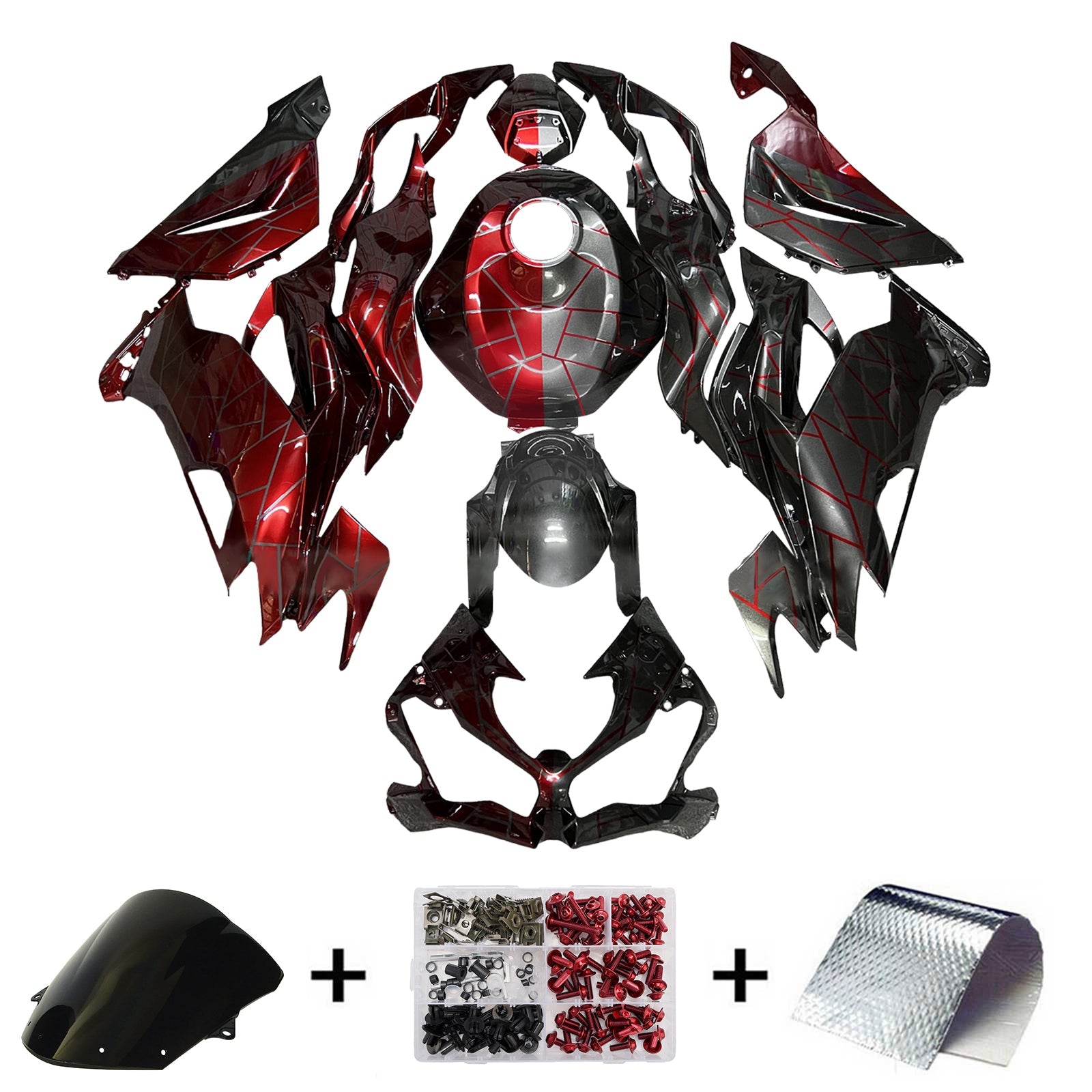 Injection Fairing Kit Bodywork Plastic ABS fit For Kawasaki ZX6R 2019-2023
