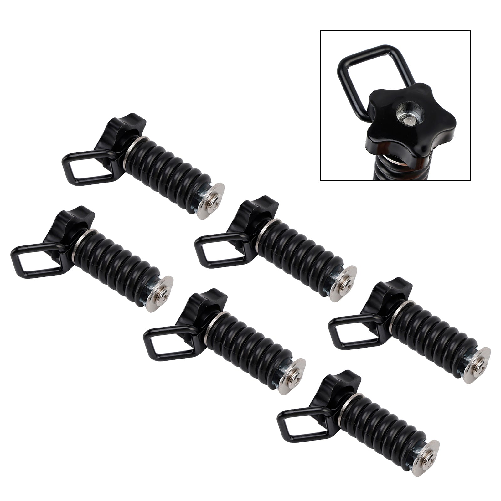 6 Pcs 1 Inch Cargo Anchor Flexible Loop For Polaris Rzr Sportsman Ace 2013-2025