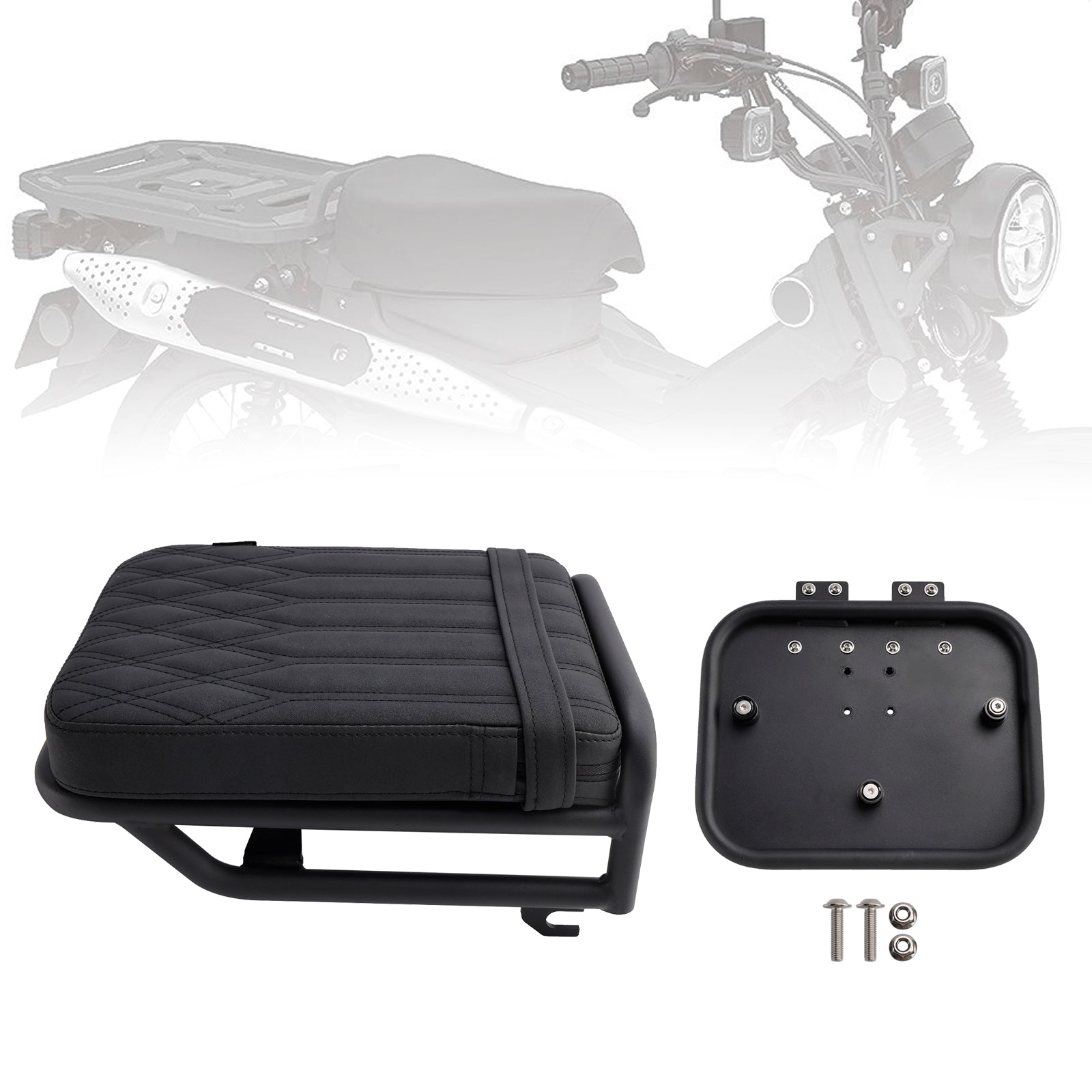 2020-2023 For Honda Ct125 Huntercub Kit Saddlebag Bracket & Rear Seat Cushion Brown