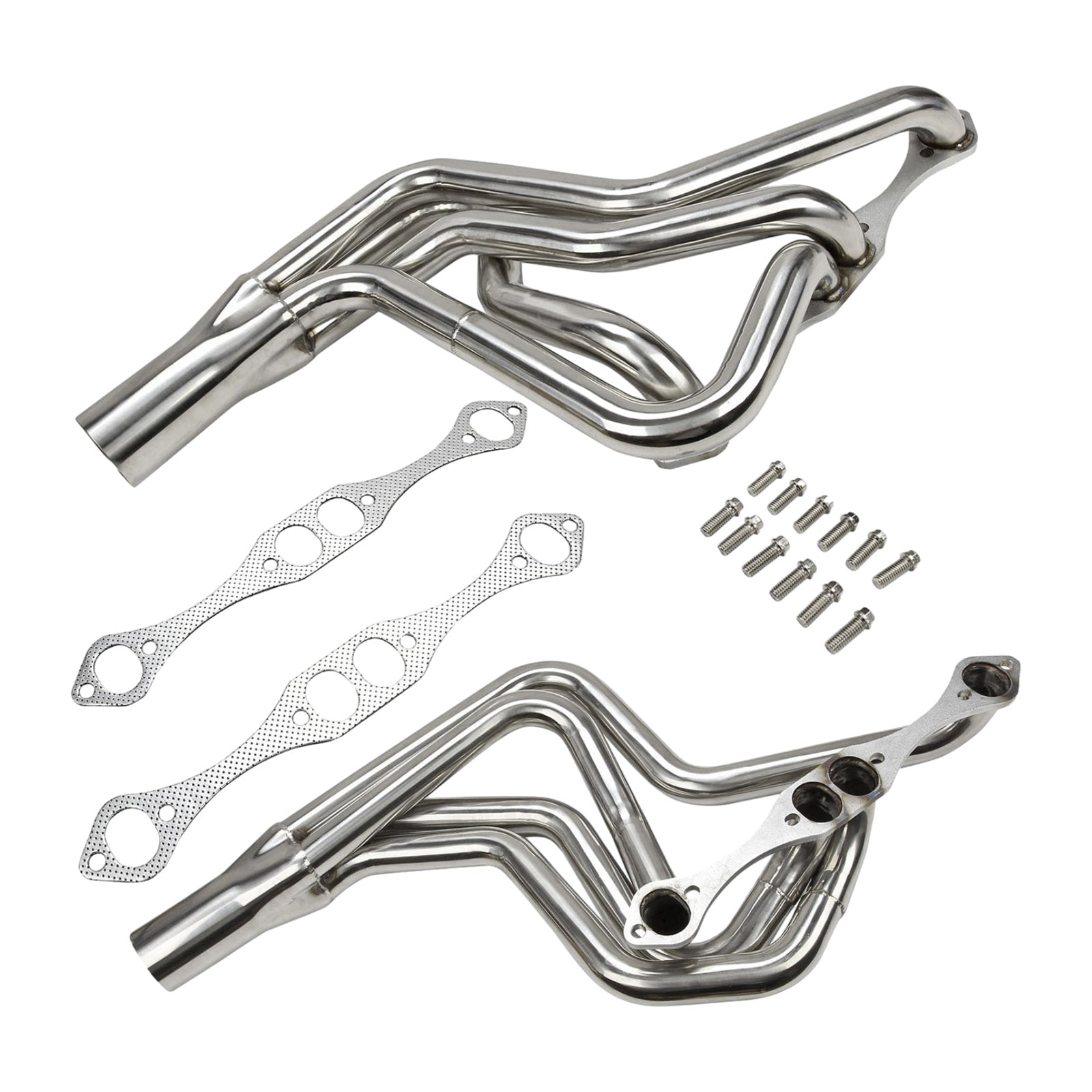 Stainless Steel Exhaust Manifold Header 267-400 fit Chevy SBC V8 1970-1987