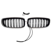 2013-2019 Fit BMW 3 Series F34 GT Dual Slat Front Bumper Grille Gloss Black