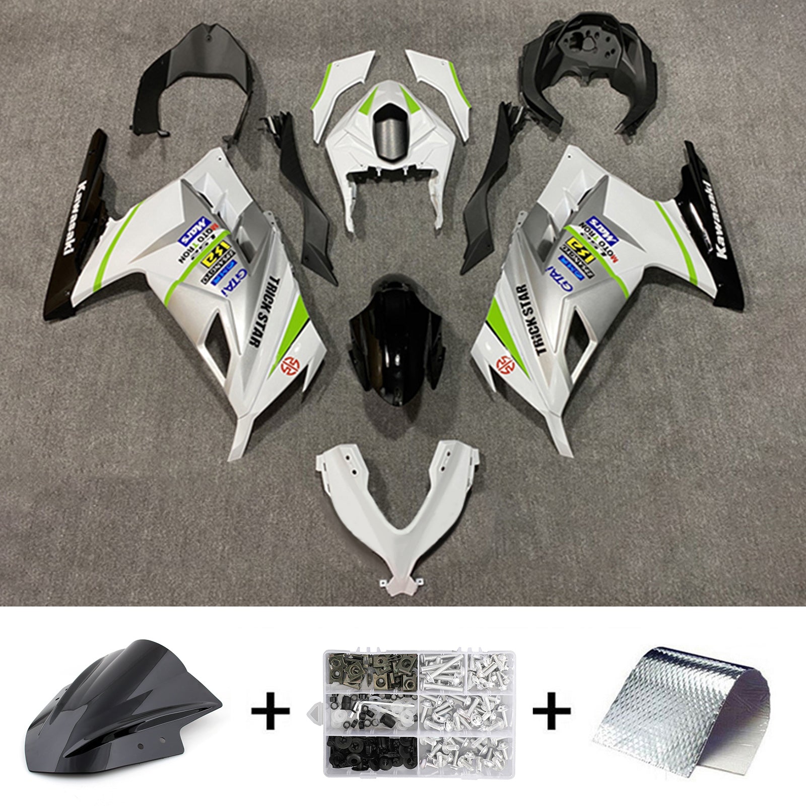 2013-2024 Kawasaki EX300/Ninja300 Injection Fairing Kit Bodywork Plastic ABS