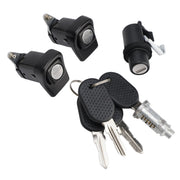 Right and Left Door Lock Kit + Bonnet + Cylinder + 4 Keys For Fiat Panda 85/104