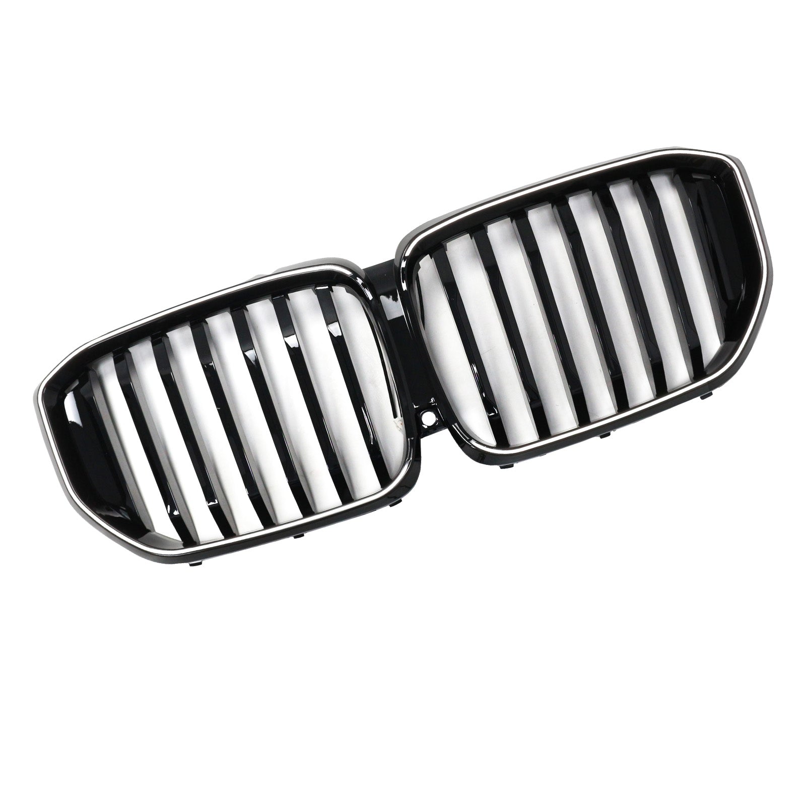 Gloss Black Front Bumper Grille For 2024 2025+ BMW G05 LCI X5 Single Line W/LED