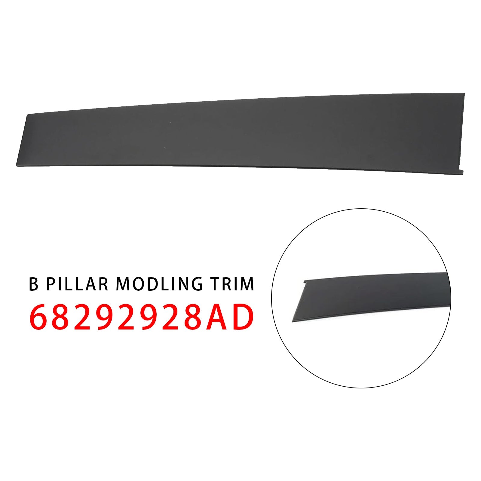 B Pillar Modling Trim Front Right 68292928AD For Dodge RAM 1500 2019-2026