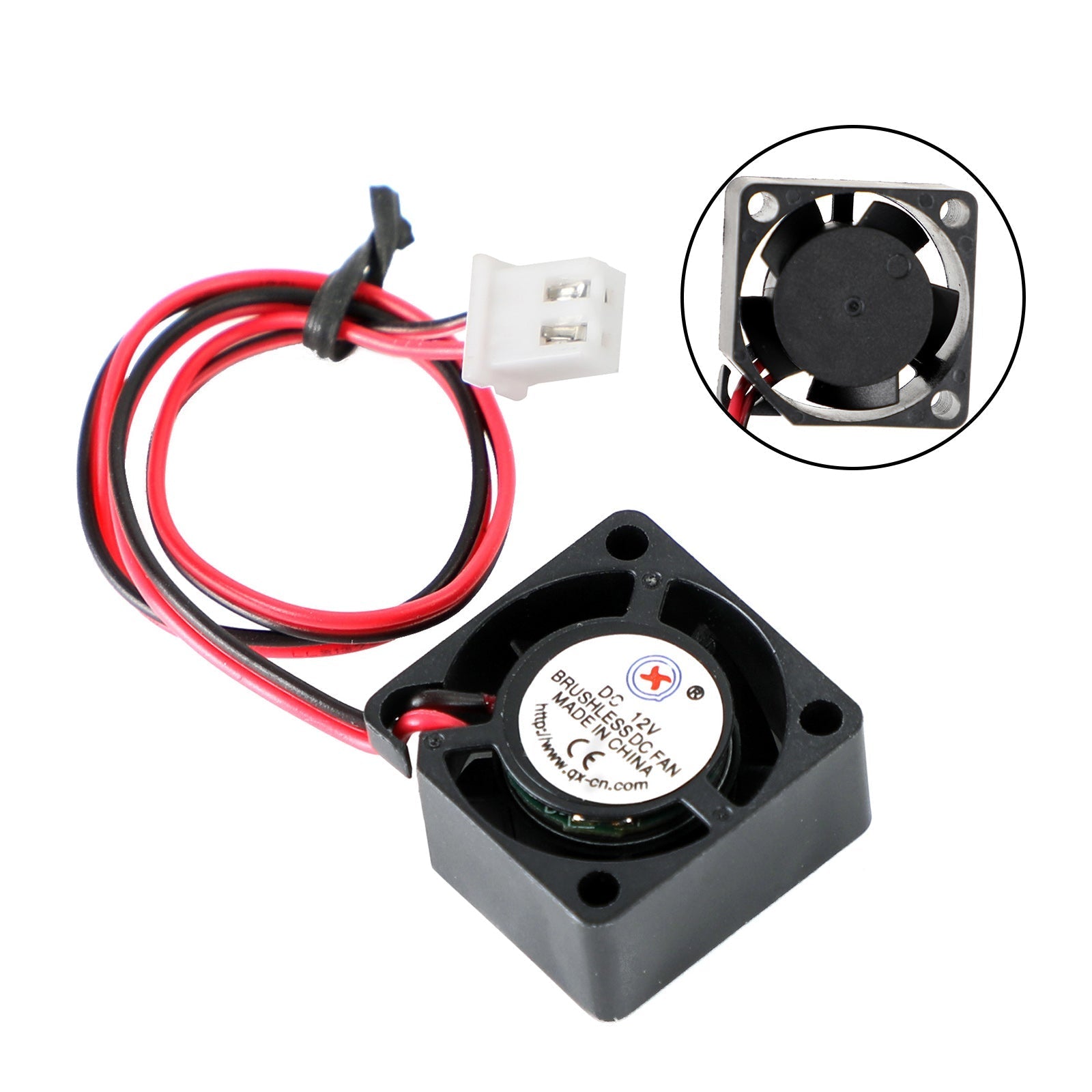 Brushless DC Cooling Blower Fan 12V 0.77A 2010 20x20x10mm Sleeve 2 Pin Wire