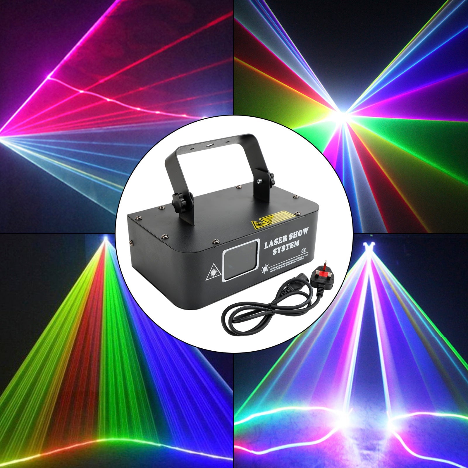 500mW RGB Laser Beam Projector Light DMX Scan Disco Party Show Stage Lighting