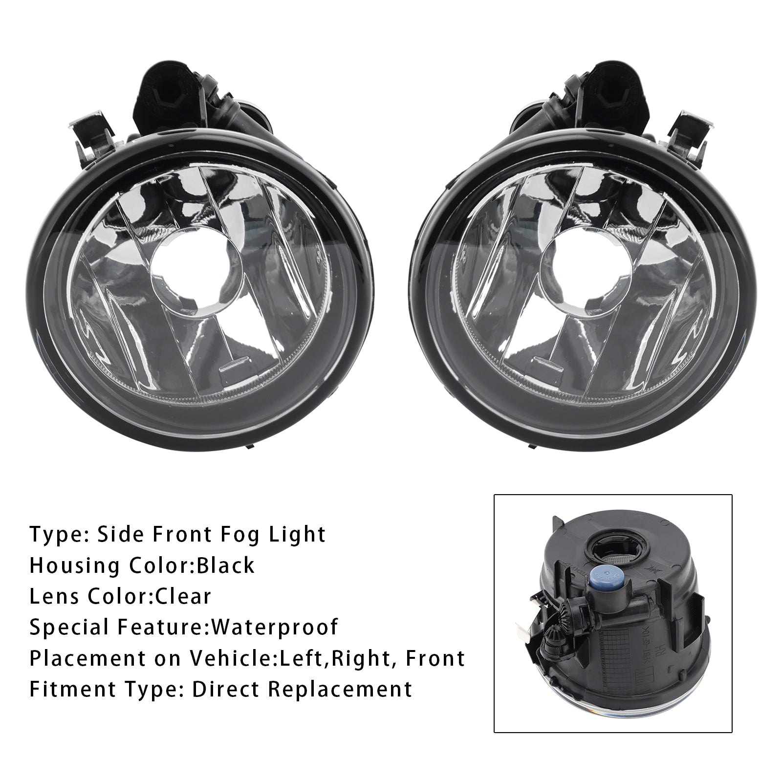 Pair Front Fog Light Lamps Without Bulbs Fit For BMW X3 X4 X5 X6 63177238787