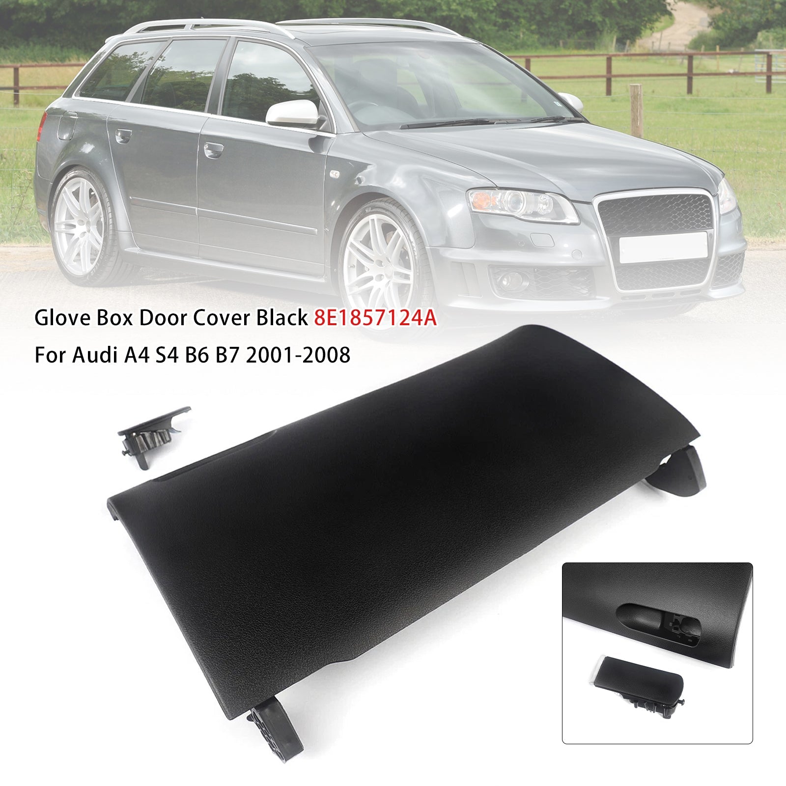 2001-2008 AUDI A4/S4 B6 B7 Glove Box Door Cover Black 8E1857124A