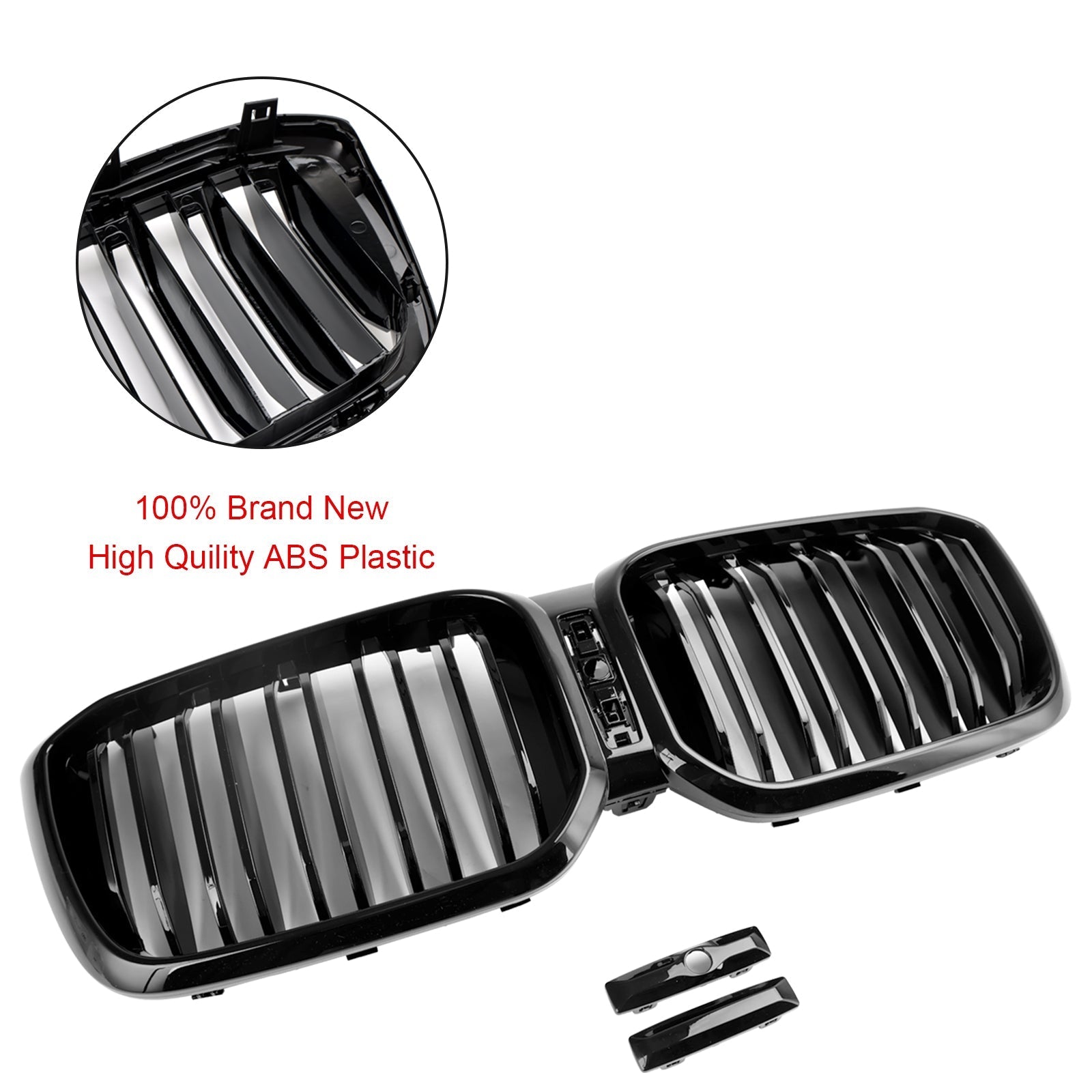 2022 2023 BMW X3 X4 G01 G02 Gloss Black Front Kidney Grill Grille
