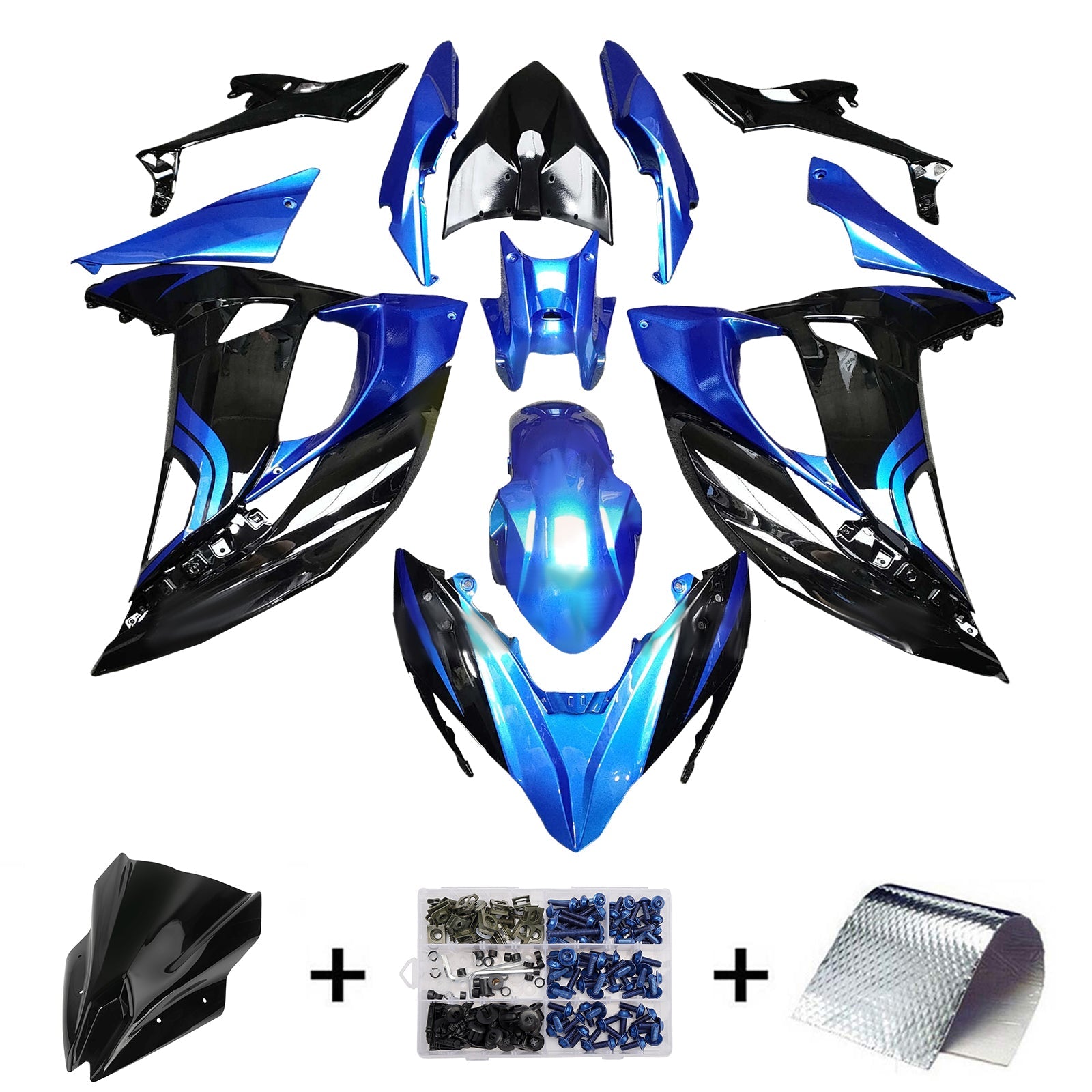 Injection Fairing Kit Bodywork Plastic ABS fit For Kawasaki ER-6F Ninja650R 2017-2019