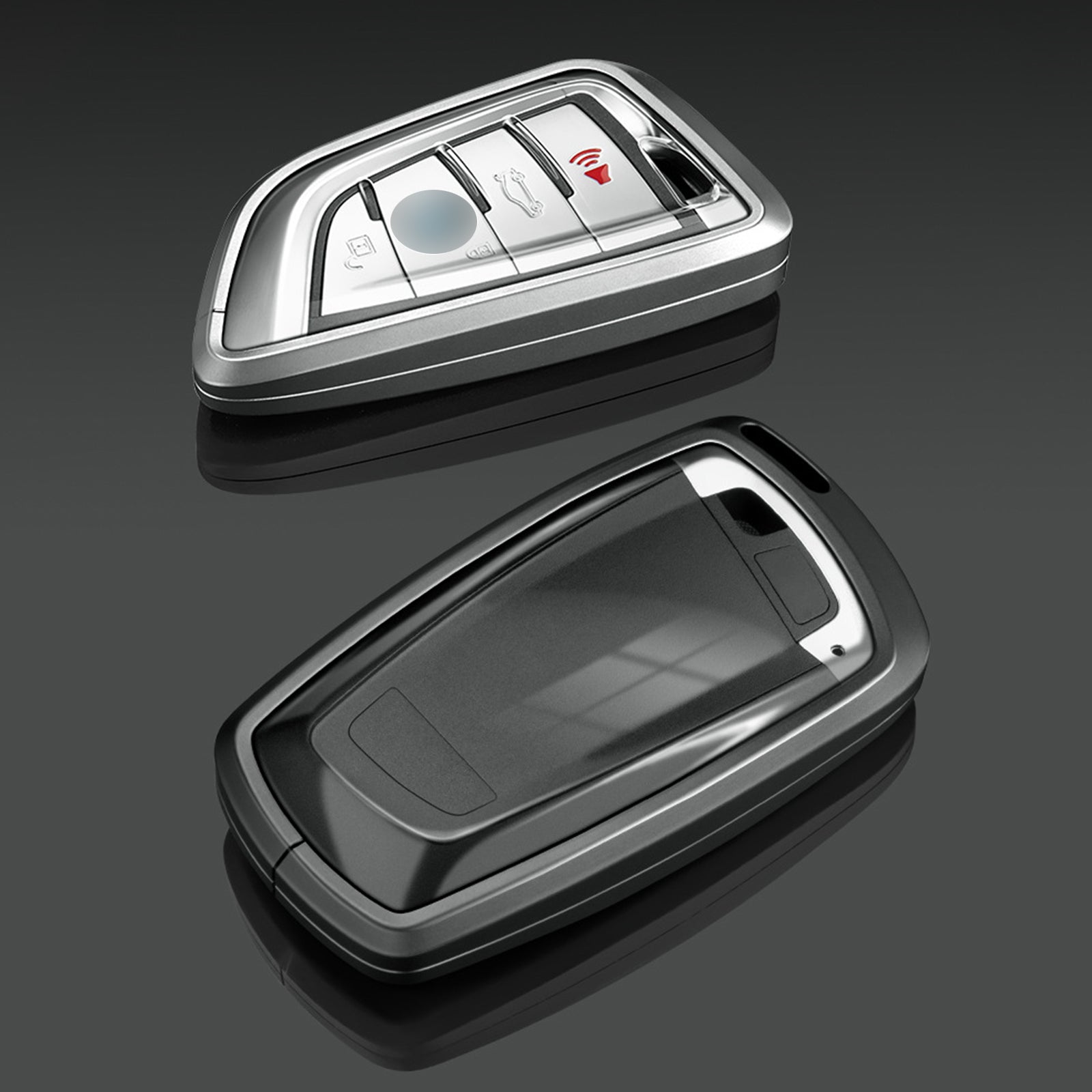Aluminum Alloy TPU Black Car Key Case Cover With Buckle For BMW x3 x1 x5