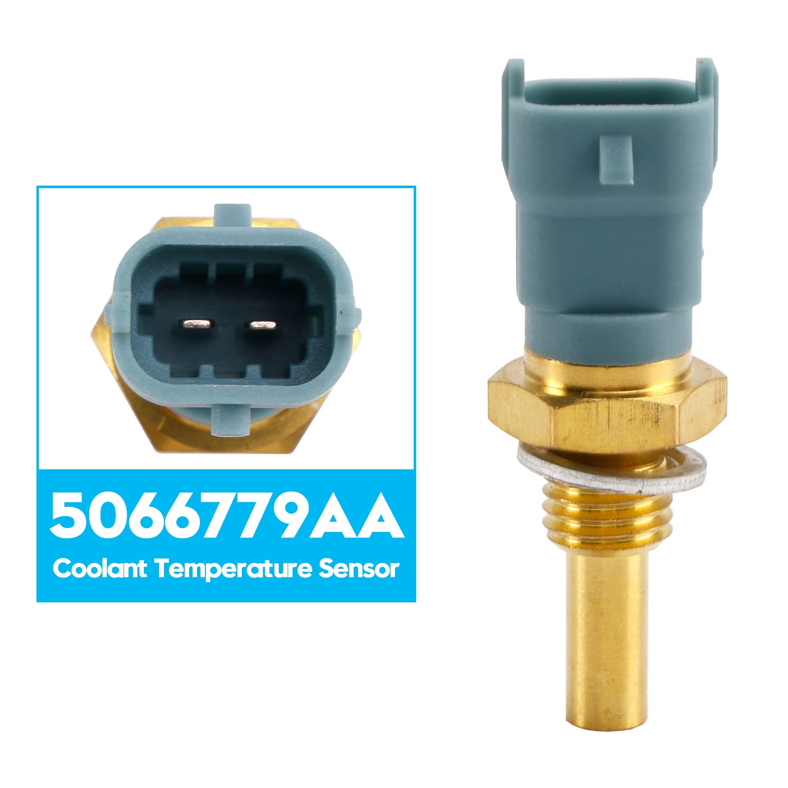 Coolant Temperature Sensor 5066779AA for Jeep Grand Cherokee 2005-2023