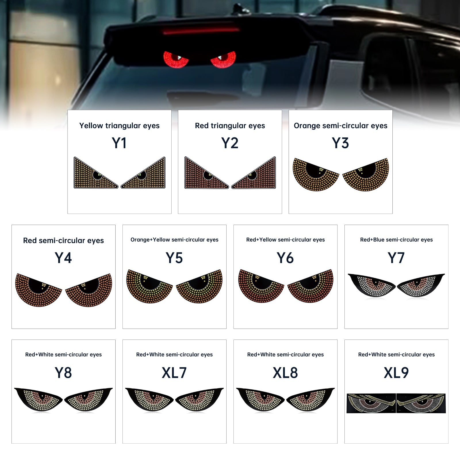 LED-Screen Devil's Eye Car Eye Light Truck Dynamic LED Light