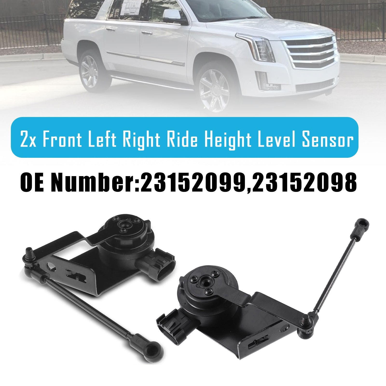 2x Front Left Right Ride Height Level Sensor for Chevy Silverado GMC Sierra 1500