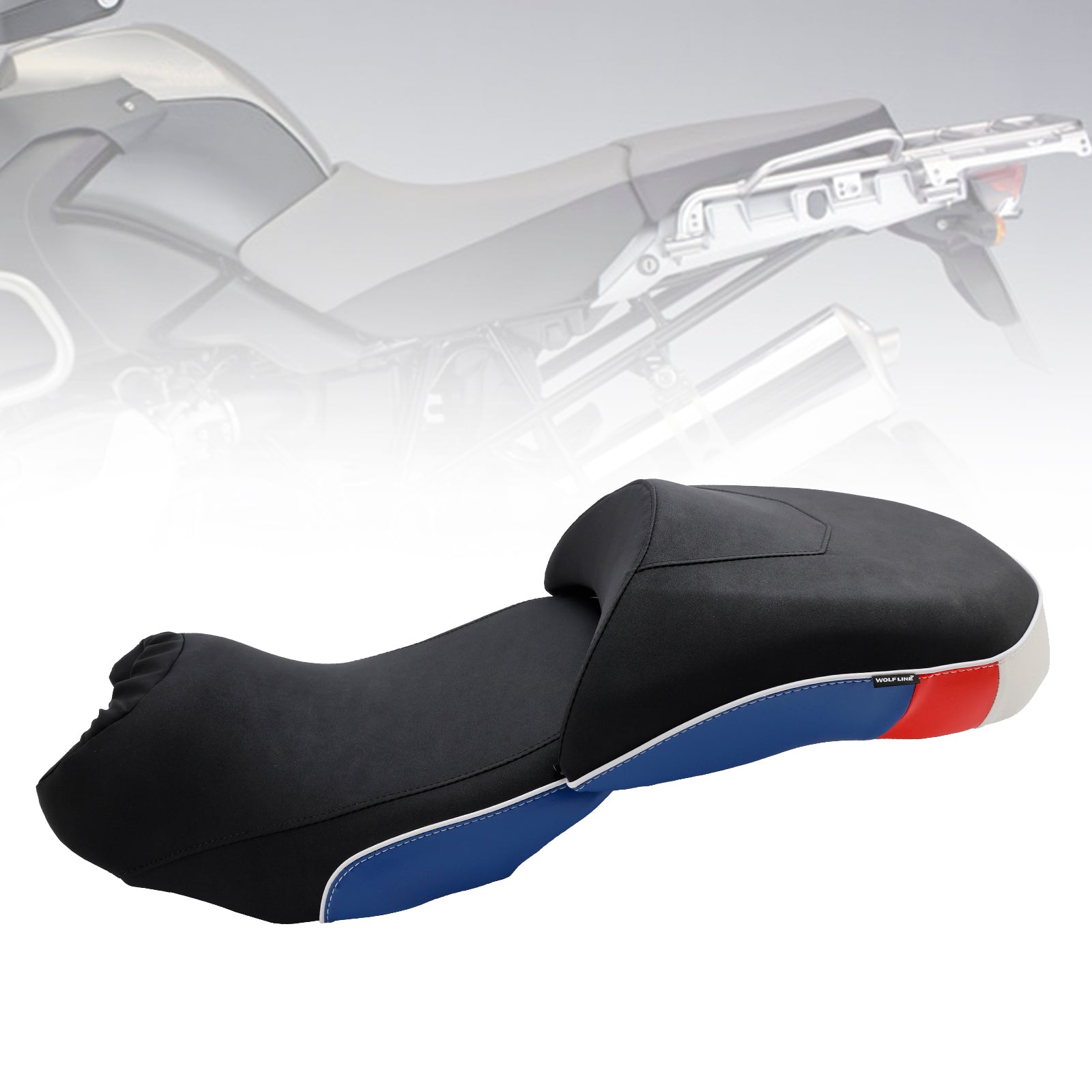 Complete Cushion Rider Passenger Seat Fits Blue For Bmw R1200Gs 14-18 R1250Gs