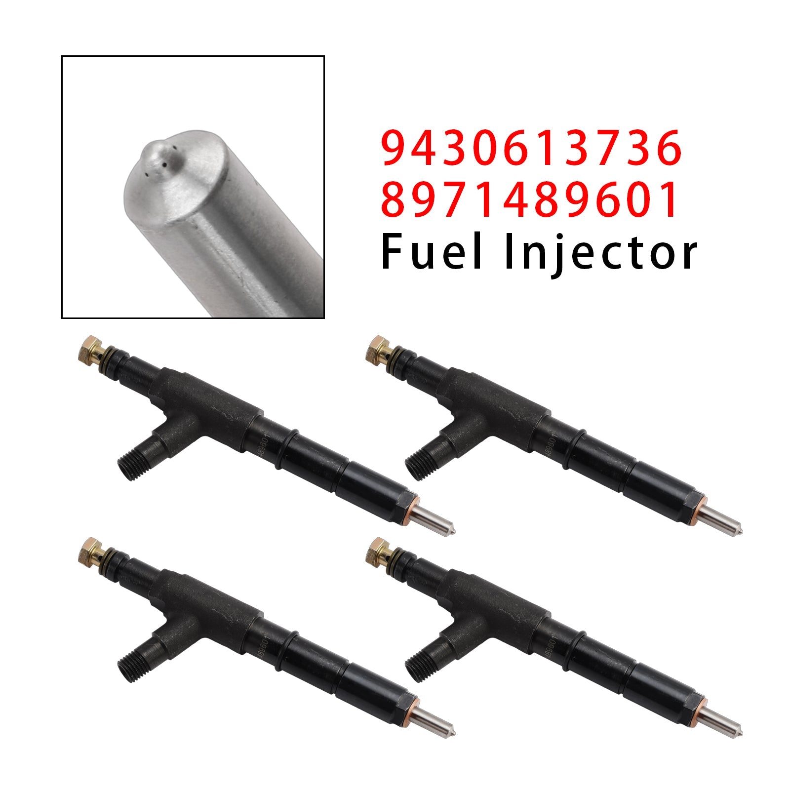 1999-2004 For Isuzu NPR-HD 4.8 4HE1 Turbocharged 4PCS Fuel Injector 9-430-613-736