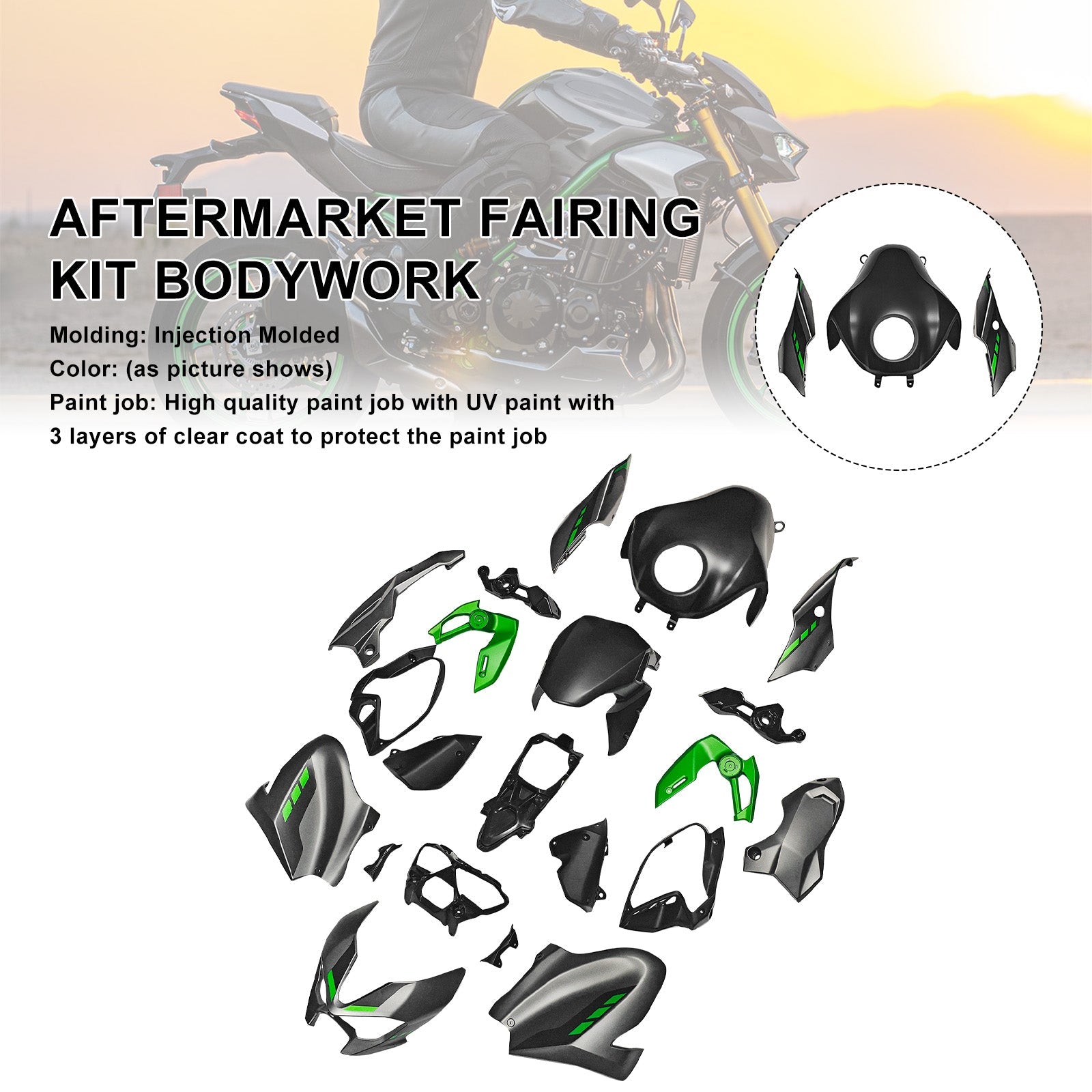 Injection Bodywork Fairing Kit for Kawasaki Z900 2025-2026