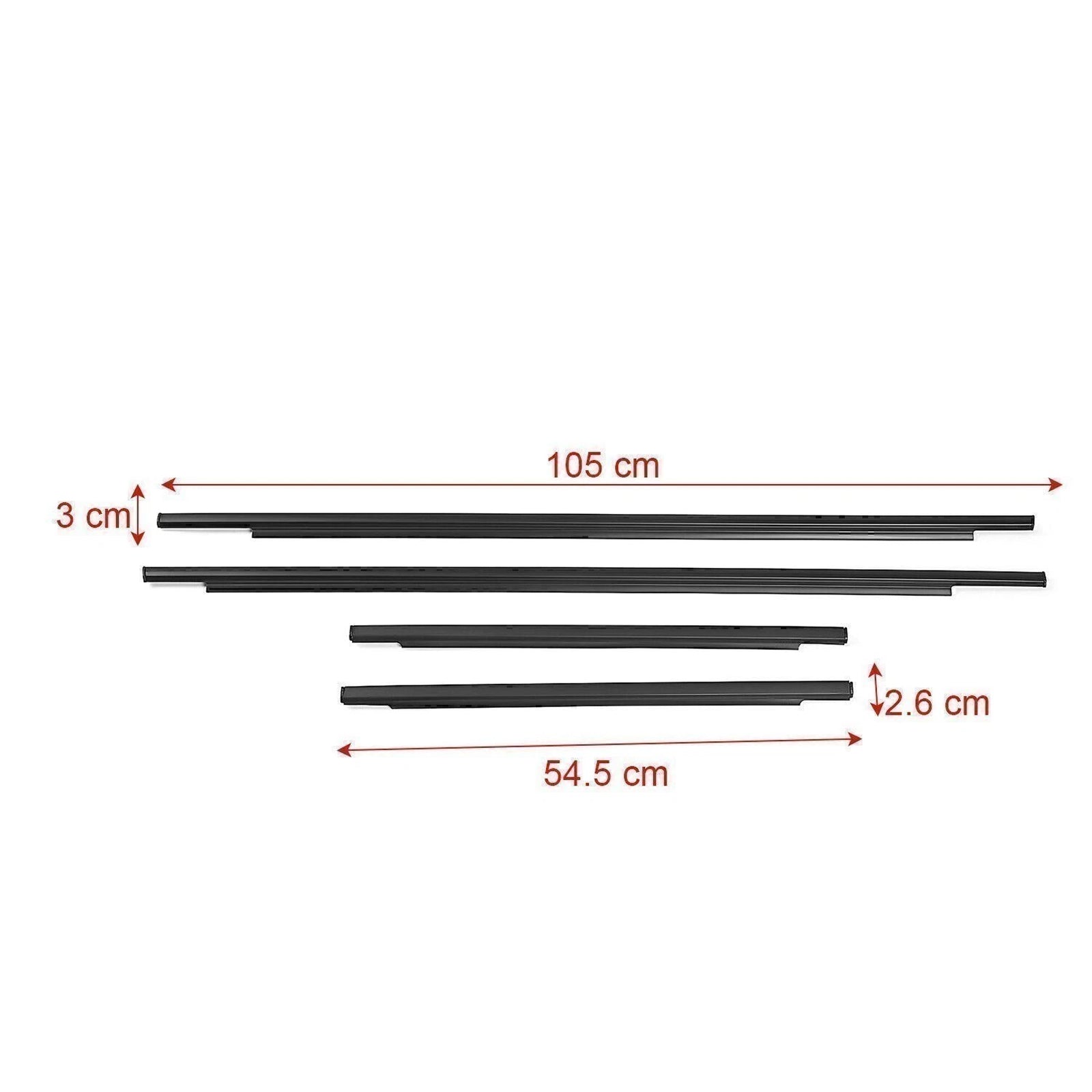 2007-2014 Toyota FJ Cruiser 4PCS Window Moulding Trim Seal Belt Weatherstrip