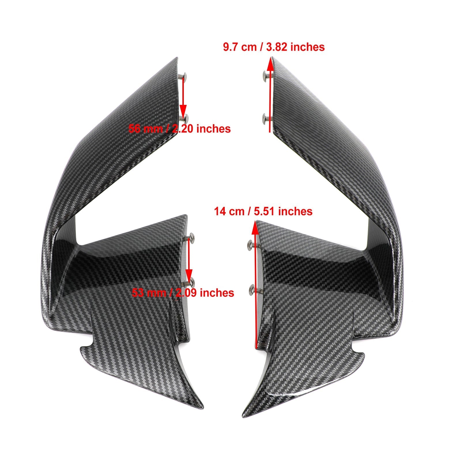 2019-2022 BMW S1000RR Front Spoiler Wind Winglets Fairing