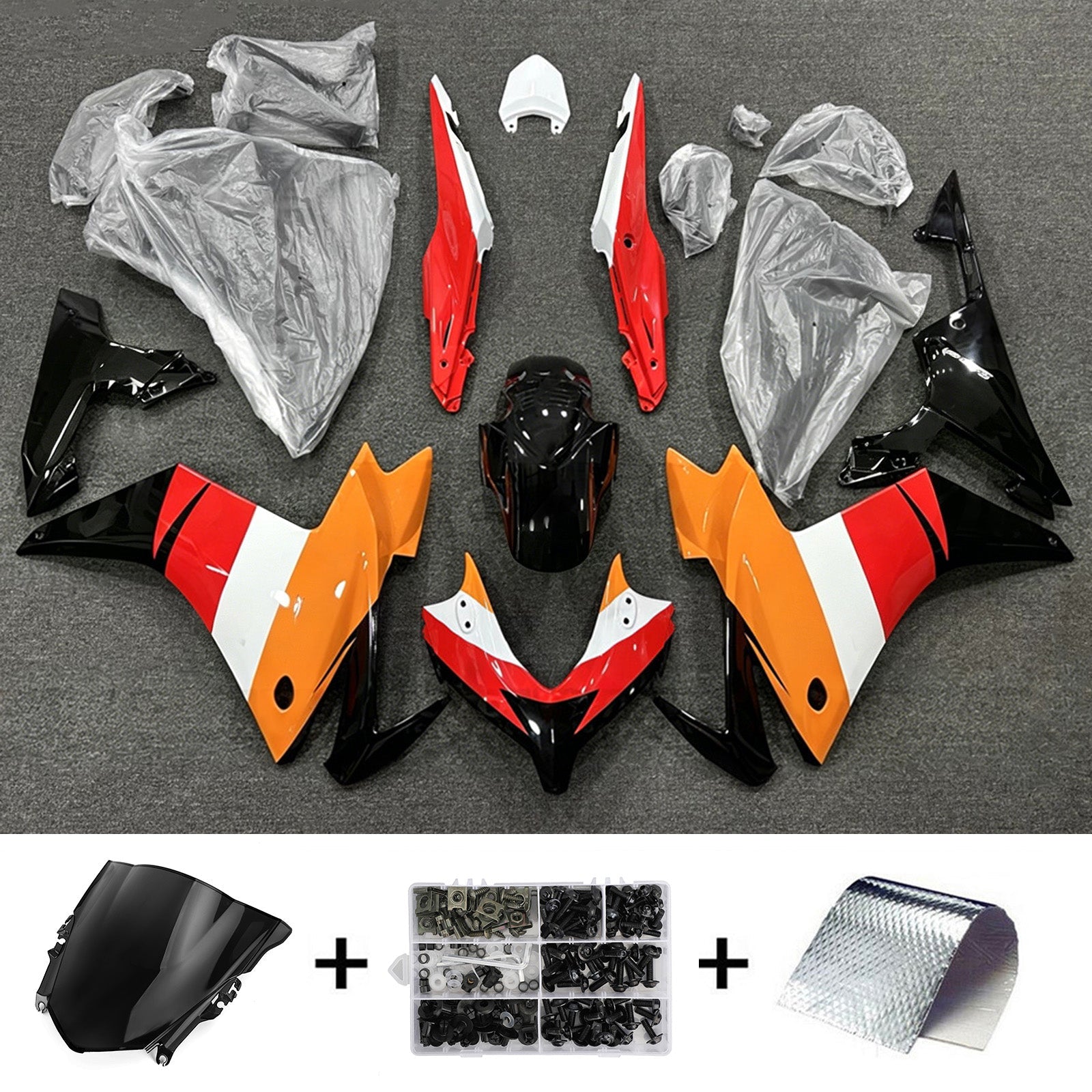 Injection Fairing Kit Bodywork Plastic ABS For Honda CBR500R 2013-2015